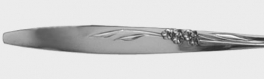 Enchantment aka Gentle Rose 1960 - Dinner Knife Solid Handle Modern Stainless Blade