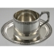 Demitasse Cup and Saucer Silver Austria-Hungary c1867-72 Vienna