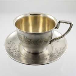 Tea Cup and Saucer | Silver 911/1000 | Russia