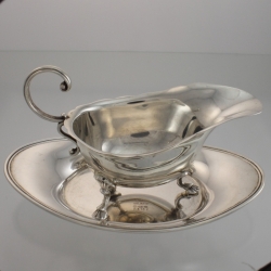 Gravy or Sauce Boat and Tray Birks Canada c1951