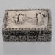 Pill Box Silver Embossed Classical Scene Continental Europe