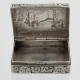 Pill Box Silver Embossed Classical Scene Continental Europe