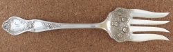 Rose 1903 - Large Serving Fork  Goldwash - Monogram D